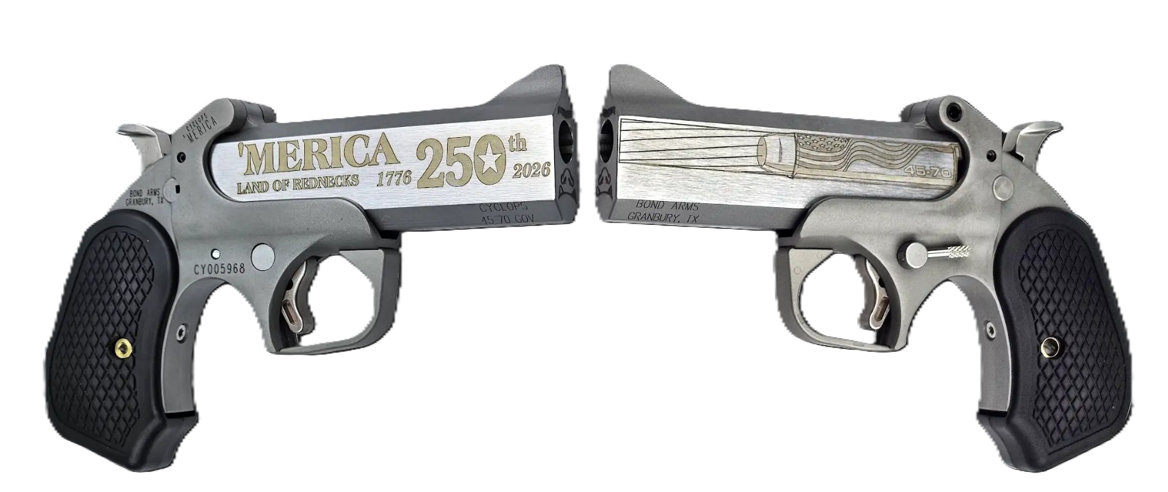 BOND ARMS 250TH REDNECK 45-70 SS 4.25″