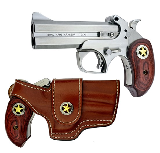 Bond Arms Rustic Ranger Derringer 4.25in Stainless w/ Rosewood